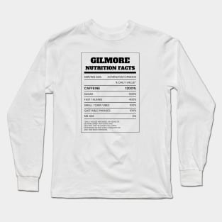 Gilmore Nutrition Facts Long Sleeve T-Shirt